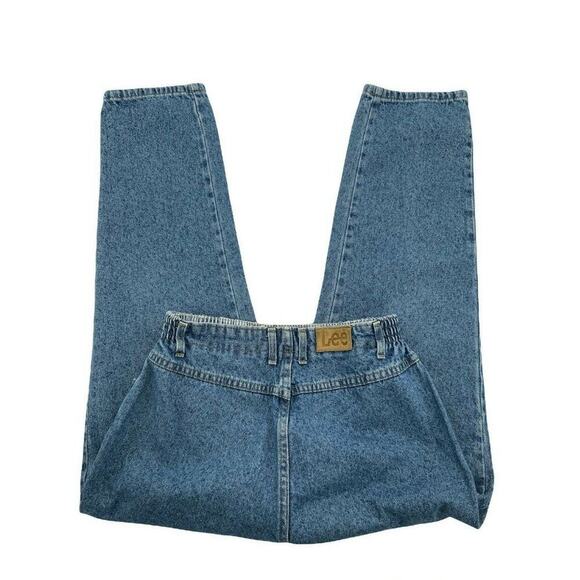 Vintage LEE Denim Jeans Womens Size 12P Tapered Leg High Rise Stonewash Blue - Picture 3 of 10